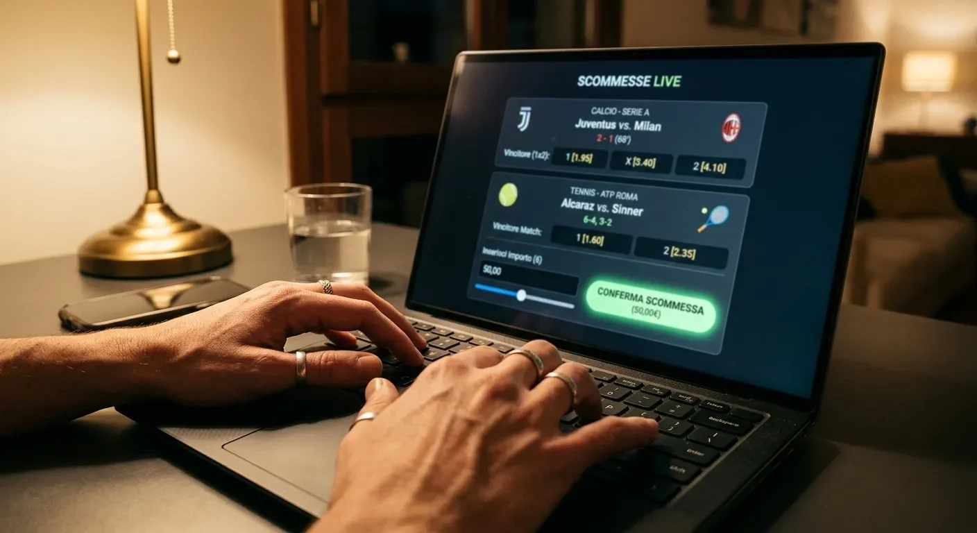 Persona che apre una posizione su un fight UFC dall'interfaccia di un prediction market
