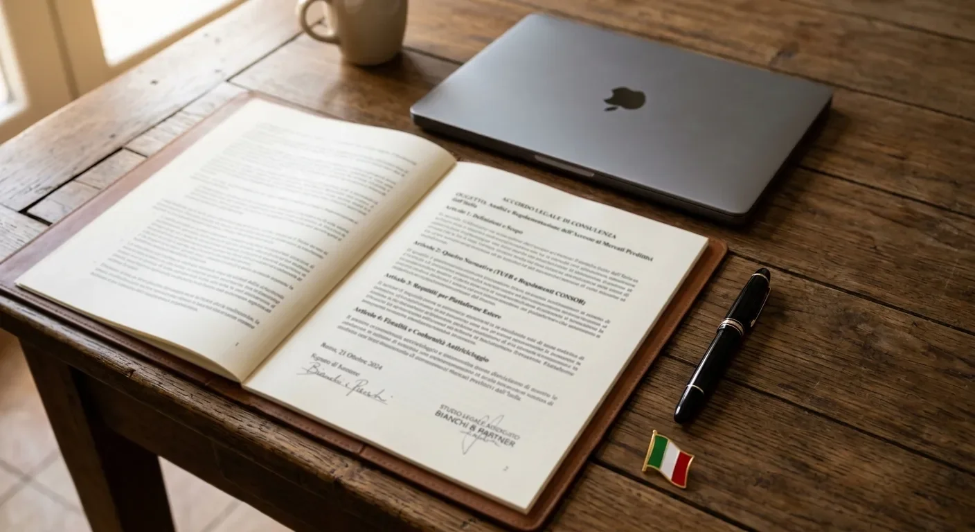 Documento normativo italiano sull'accesso ai prediction market dall'Italia
