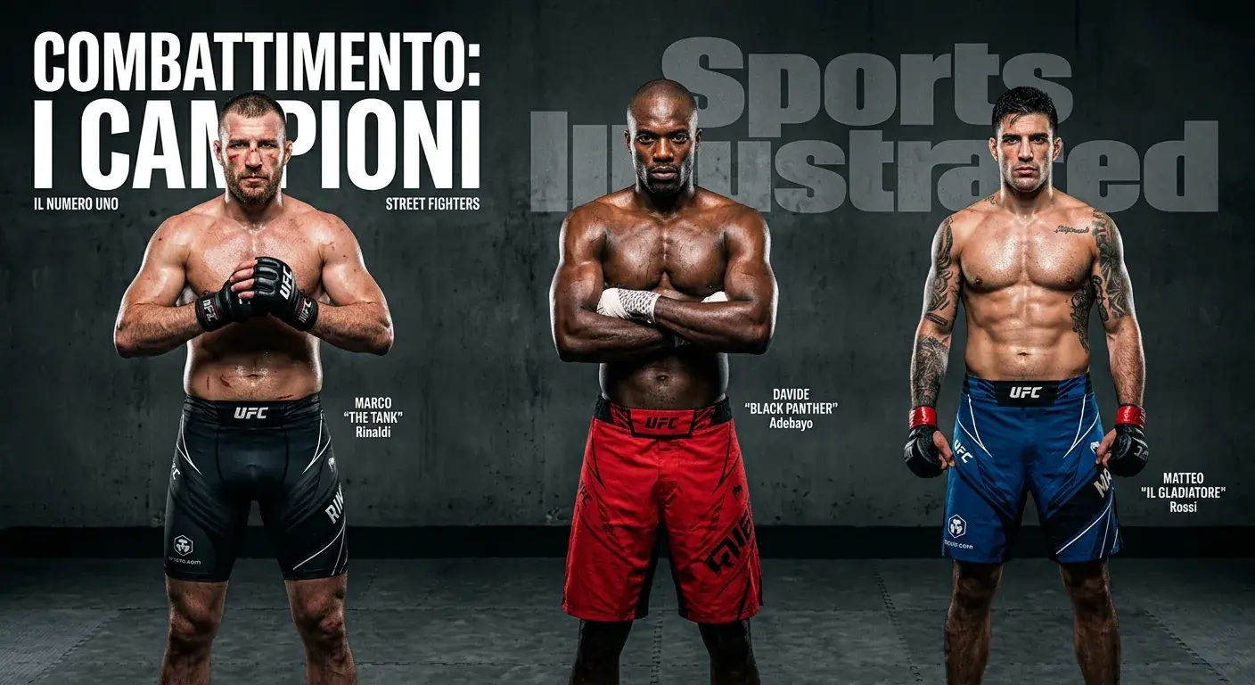 Atleti italiani attualmente nel roster UFC fotografati in posa pre-fight