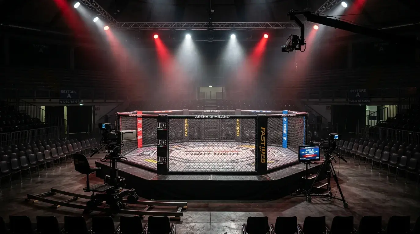 Arena UFC Apex pronta per un evento Fight Night di novembre 2025